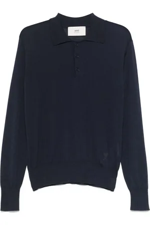 Ami Fine-knit polo shirt