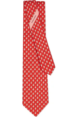 Salvatore Ferragamo Bulldog-print silk tie