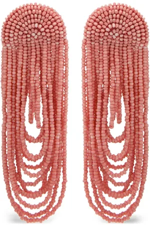 Oscar de la Renta Beaded Curtain earrings