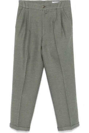 VERSACE 1980s chevron-pattern trousers