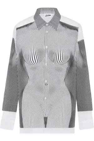 Jean Paul Gaultier The Petit Grand Pinstripe Body Morphing shirt
