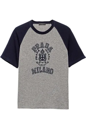 Prada Logo-intarsia T-shirt