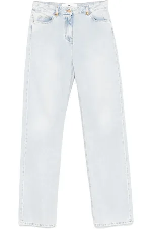 Elisabetta Franchi Logo-detailed wide jeans