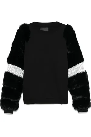 LOULOU Faux fur-sleeves sweatshirt