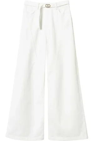 Twin-Set Oval T wide-leg jeans