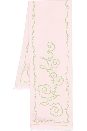 Nanushka Fringed silk scarf