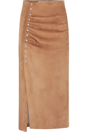 Paco rabanne Suede midi skirt