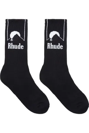 Rhude Intarsia-logo socks