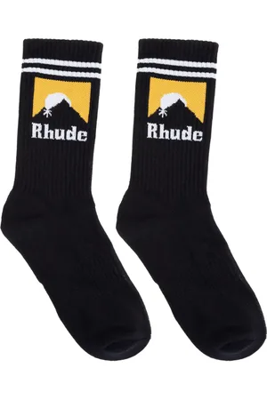 Rhude Intarsia-knit logo socks
