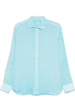 120% Lino Slub-textured shirt