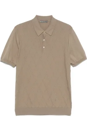 corneliani Panelled polo shirt
