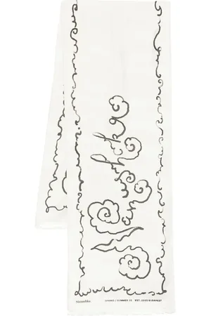 Nanushka Fringed silk scarf