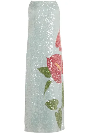 Farm Rio Sequin-embellished midi dress