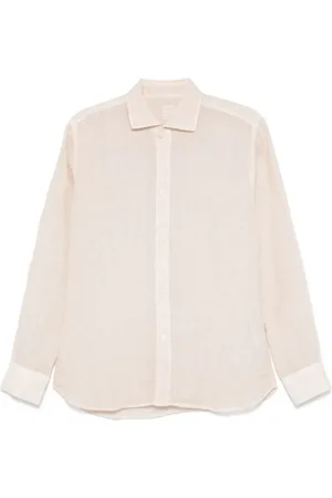 120% Lino Slub-textured shirt