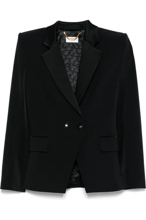 Elisabetta Franchi Satin-lapel crepe blazer