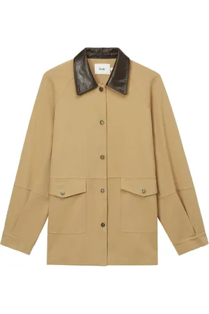 B+AB Contrasting-collar coat