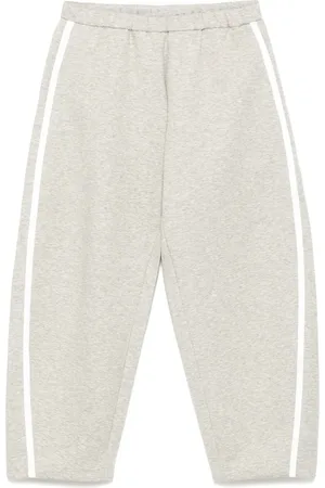 CROQUIS Side-stripe knitted trousers