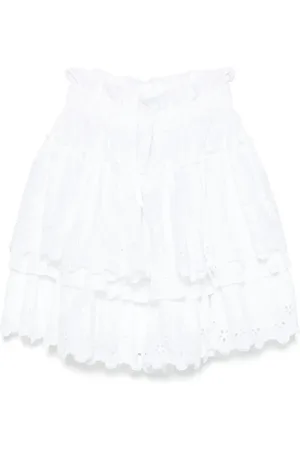 Simone Rocha Broderie-anglaise tiered mini skirt