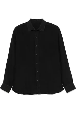120% Lino Slub-textured shirt