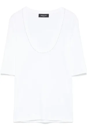 Fabiana Filippi Beaded trim-detail top