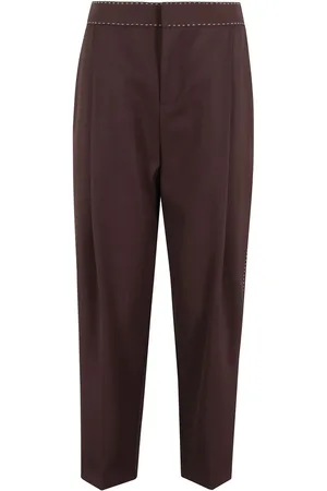 Elisabetta Franchi Contrast-stitching straight trousers