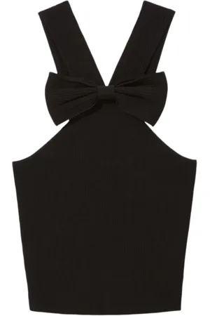 Claudie Pierlot Bow-detail crop top