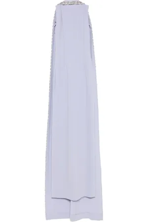 Roland Mouret Embellished-cape gown