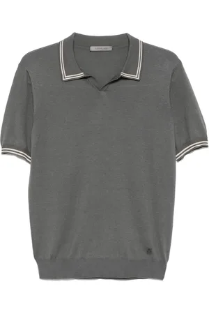 corneliani Stripe-detail polo shirt