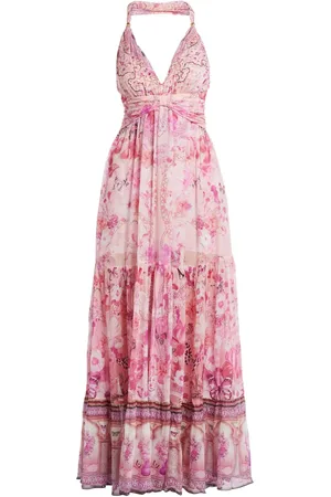 Camilla The Botanical Novella Bead Strap Gathered Panel dress