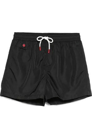 Kiton Logo-embroidered swim shorts