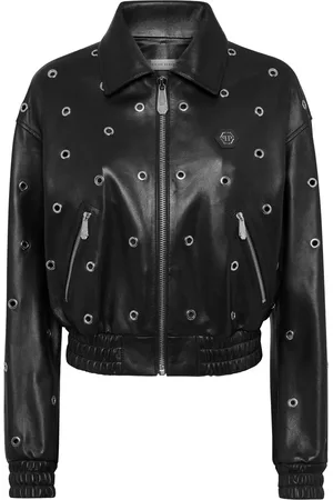 Philipp Plein Eyelet-detailing bomber jacket