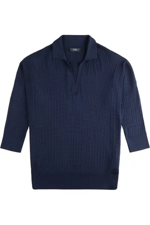FAY Cable-knit polo shirt