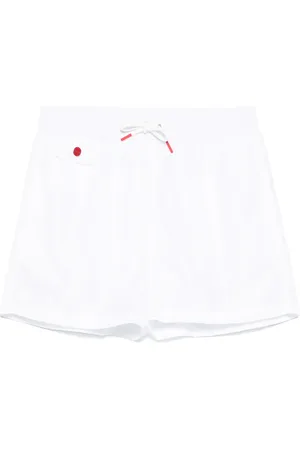 Kiton Logo-embroidered swim shorts