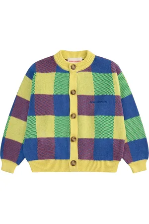 Bobo Choses Vichy jacquard cardigan