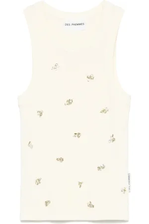 Des Phemmes Crystal-embellished top
