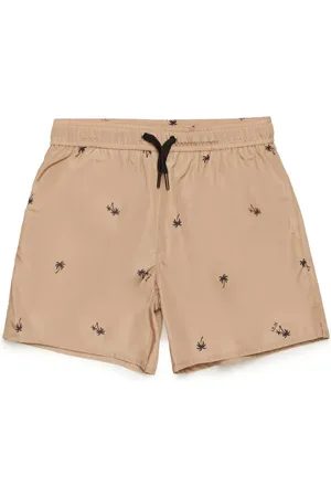 Nº21 Palm tree-print swim shorts