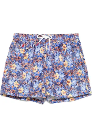 Kiton Floral-print swim shorts