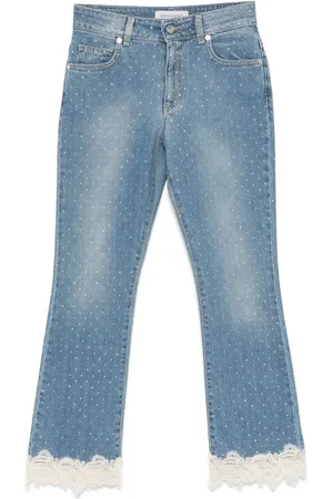 Ermanno Firenze Rhinestone-embellished jeans