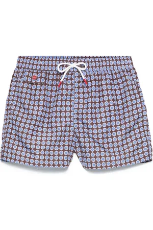 Kiton Floral-print swim shorts