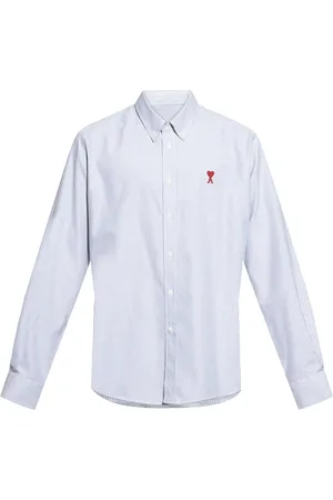 Ami Logo-embroidered cotton shirt