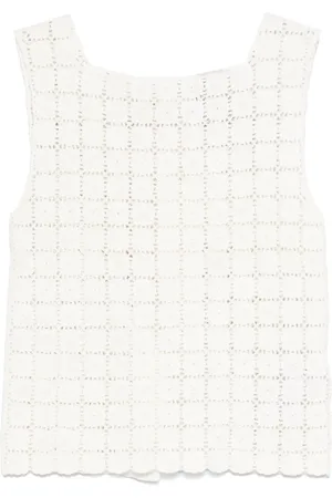 SEMICOUTURE Crochet sleeveless top