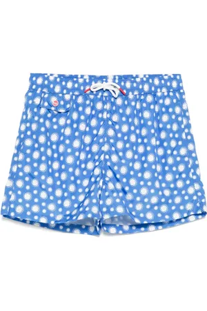 Kiton Swirl-print swim shorts