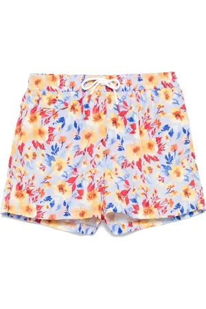 Kiton Floral-print swim shorts