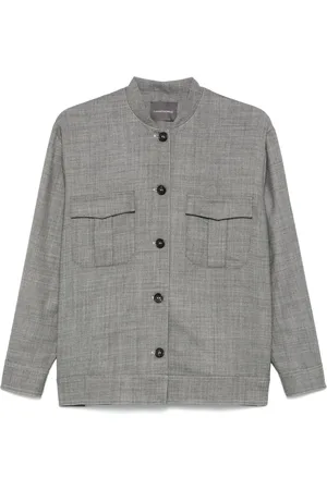 LORENA ANTONIAZZI Band-collar jacket