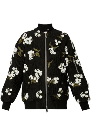 Erdem Floral-appliqué bomber jacket