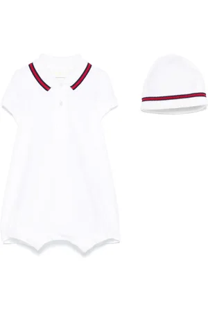 Gucci Web-stripe babygrow set