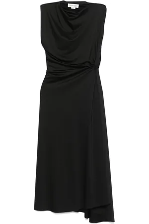Victoria Beckham Asymmetric drape midi dress