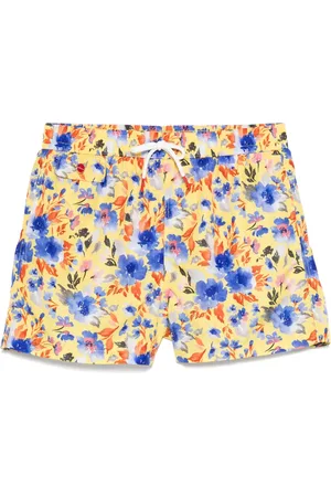 Kiton Floral-print swim shorts