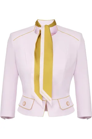 Elisabetta Franchi Scarf-detail crepe jacket