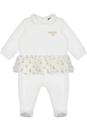 Moschino Logo-embroidered babygrow